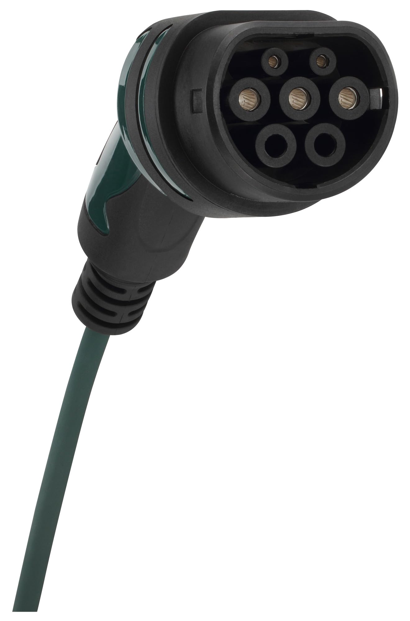 Masterplug Cable de Carga VE para Vehículos Eléctricos e Híbridos, 5 Metros, Modo 2, Enchufe Schuko de 3 Pines EU a Cargador de Coche Tipo 2, 2,3kW, 10A, EVCM221005G/EU