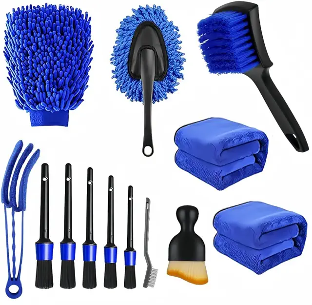 Waibejon 13pcs Car Detailing Kit - Complete Wheel, Interior & Exterior Cleaning Set