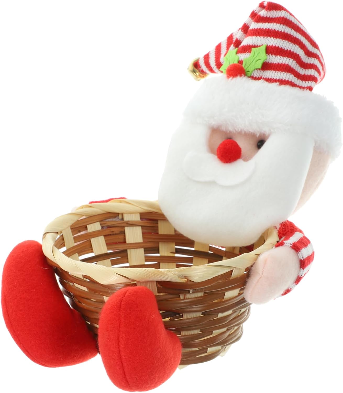 DECHOUS Santa Claus Candy Basket Christmas Storage Basket Gift Holder Xmas