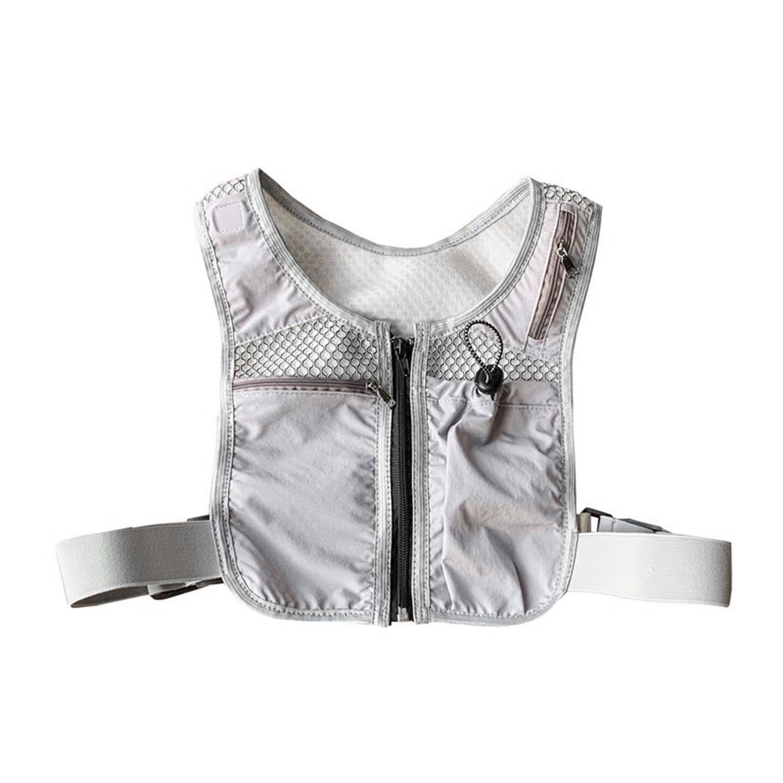 MYADDICTION Running Vest Bag Running Gear Breathable Chest Pack Mobile Phone Chest Bag Gray-picture-17