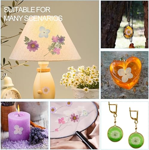 Vista 46 de 104 flores secas prensadas naturales de resina, flores secas para accesorios de resina, flores secas para álbumes de recortes, manualidades, moldes