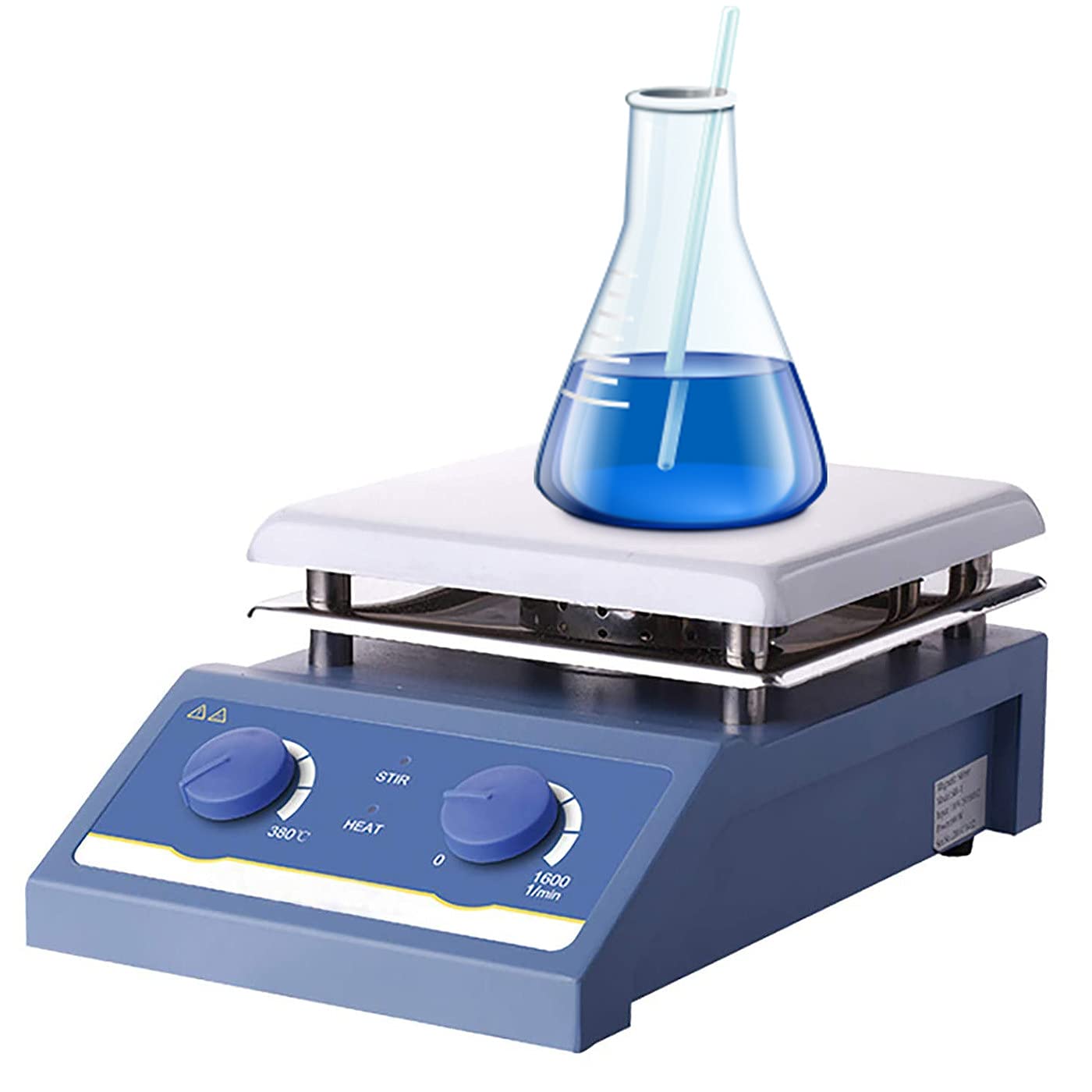 Agitador MagnéTico De Laboratorio, Mezclador MagnéTico De Placa Caliente para Calentar Y Agitar, Capacidad De AgitacióN De 1 L / 3 L / 5 L, 0~1600 RPM, Temperatura Ajustable,5000ml