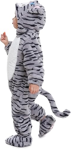 Miniatura 2 de HSCTEK Disfraz de gato bebé con funda de pie a juego de 0 a 24 meses