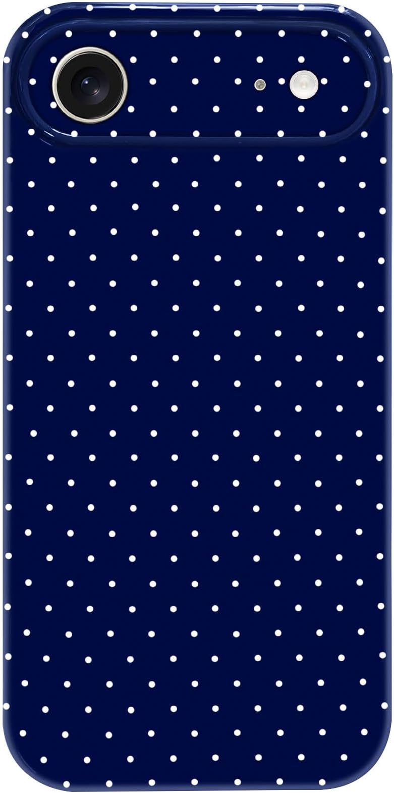 Hython for iPhone Air Case Cute Polka Dot Aesthetic Design Simple Cover 6.5", Thin Slim Anti-Scratch Soft TPU Bumper Shockproof Rubber Protective Phone Cases for Women Girls Girly Boys, Dark Blue