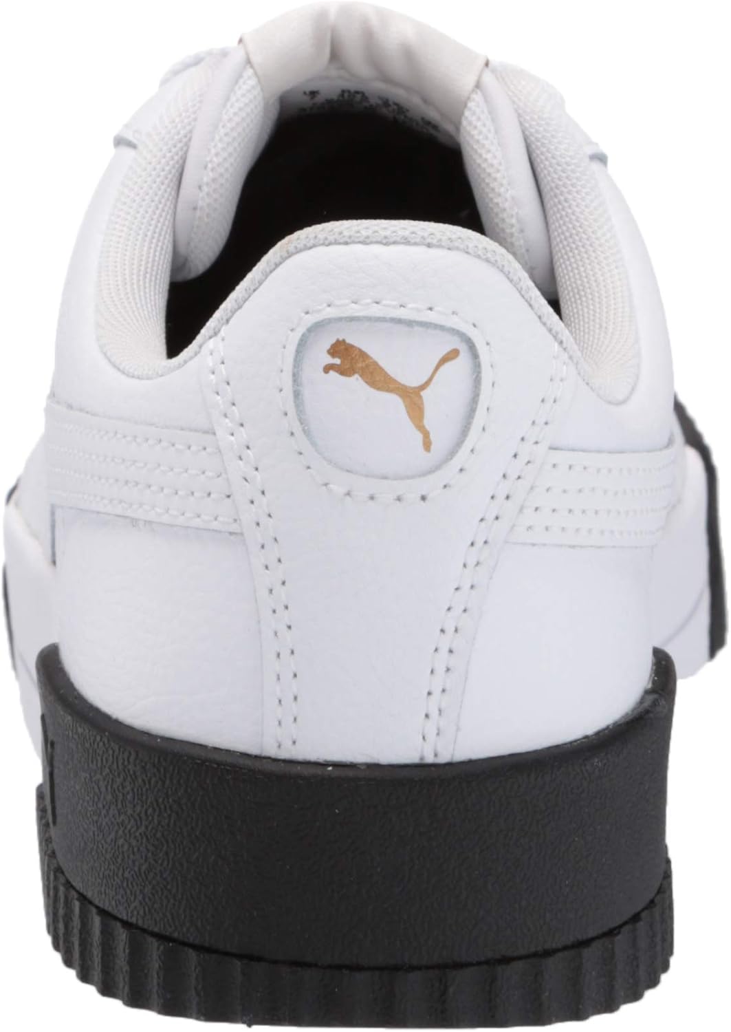 PUMA womens Carina Sneaker, Puma White-puma White-puma Black, 11 US