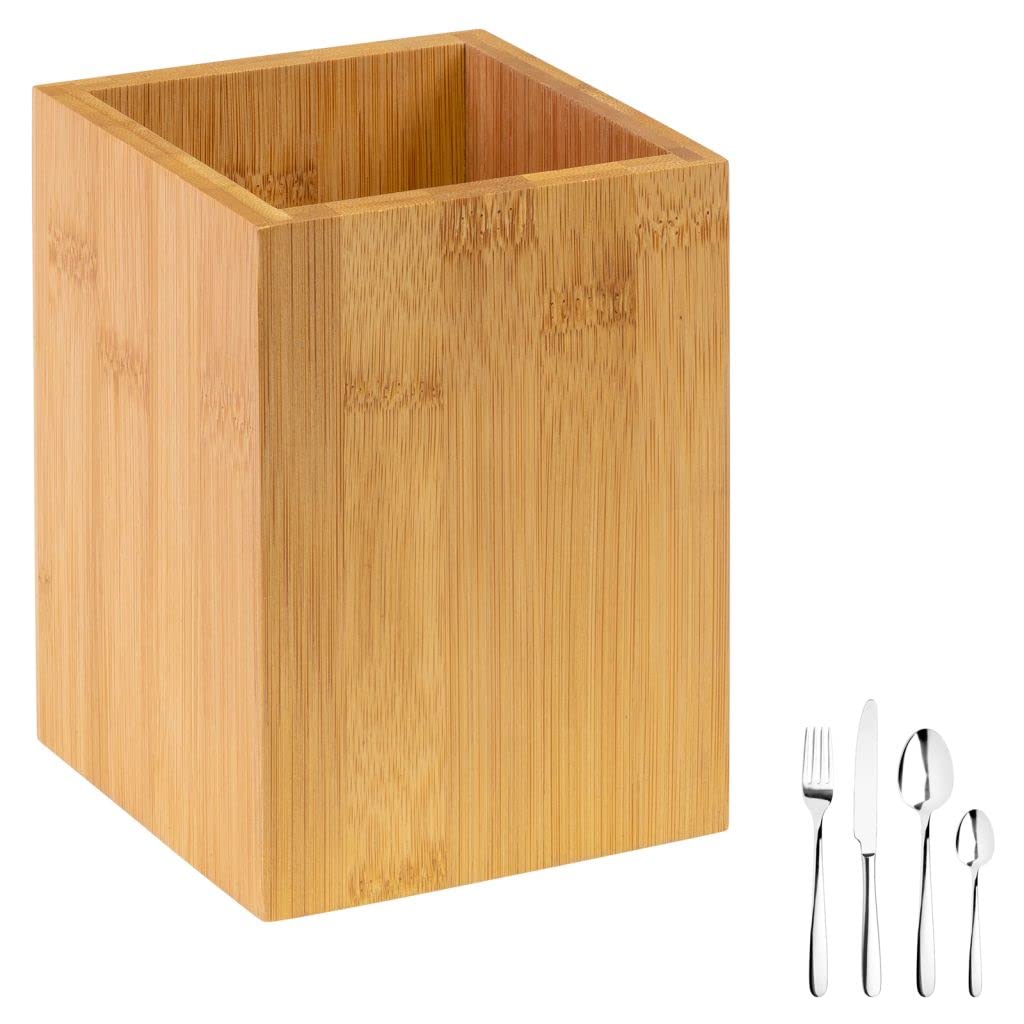 Westmark 2 Utensilienhalter/Küchen-Organizer, eckig, Maße: 13,5x10 x10 cm, Bambus, Tapas + Friends, Hellbraun, 698622E3