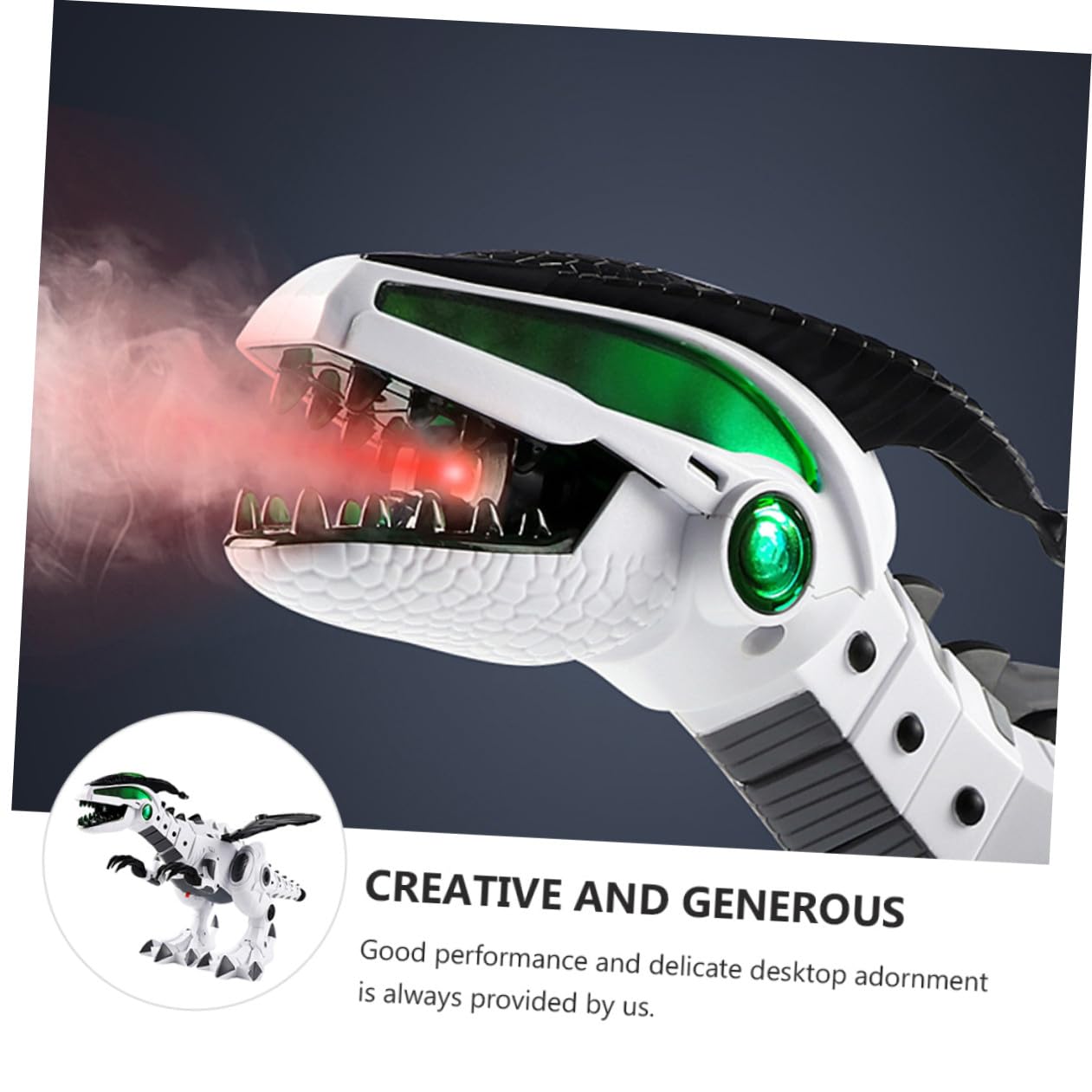 HANABASS Juguete de Dinosaurio Mecánico Eléctrico con Spray y Sonido