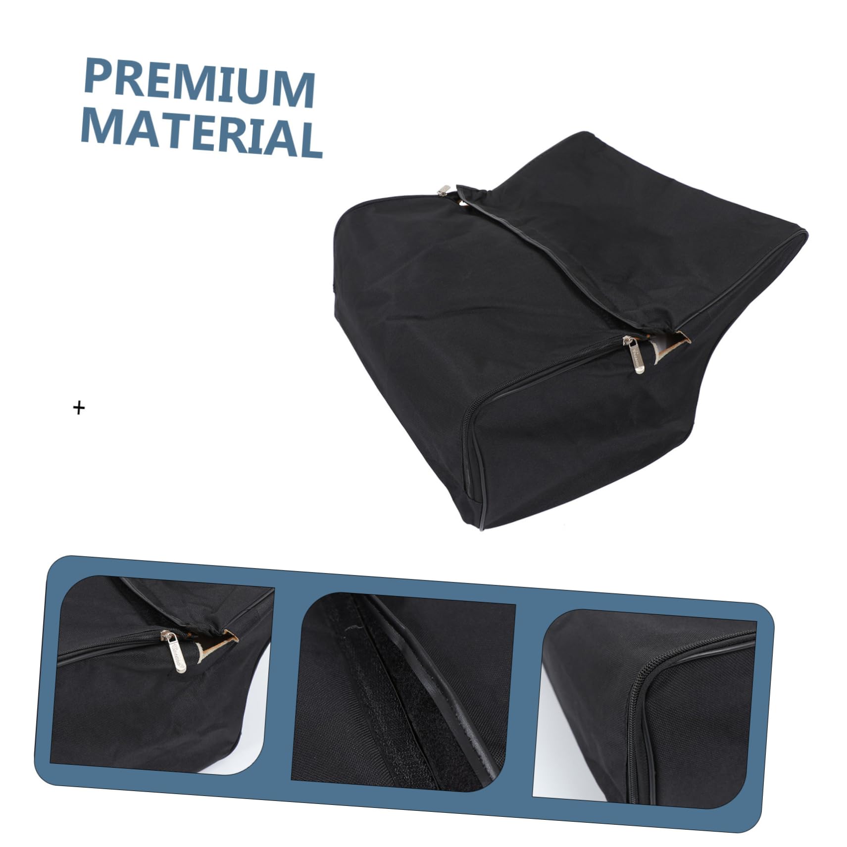 Paquet à Dos Porte-accordéon 60 Basses Noir en Textile Résistant Doublure Renforcée, Étui Pratique pour Transport D’accordéon Lors de Concerts, Écoles et Activités Musicales