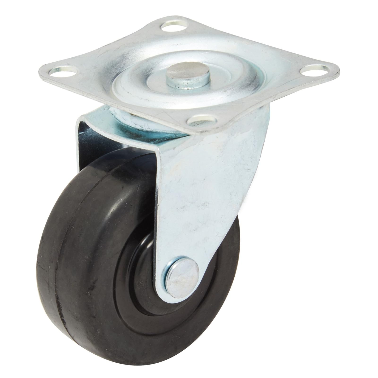 Stockroom Plus Lot de 24 roulettes pivotantes de 5,1 cm avec base en caoutchouc avec plaque supérieure et roulement pour un déplacement en douceur