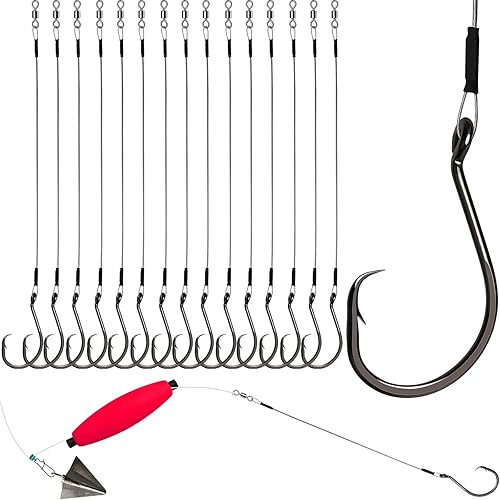 Dovesun Ganchos circulares de pesca de agua salada de agua dulce ganchos de bagre 20 40 60 80 100 30 unids20 piezas ganchos circulares