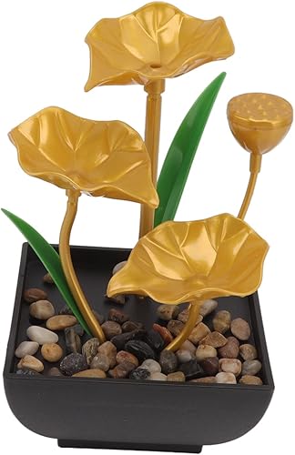 Miniatura 9 de Fuente de agua de escritorio Fuente de mesa de plástico con luces LED Fuente de agua corriente Adornos para oficina