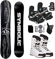 Vista 1 de Symbolic Knotty Airtracks - Paquete completo de sistema completo de snowboard y fijaciones, botas, correa, pisoteo y polaina