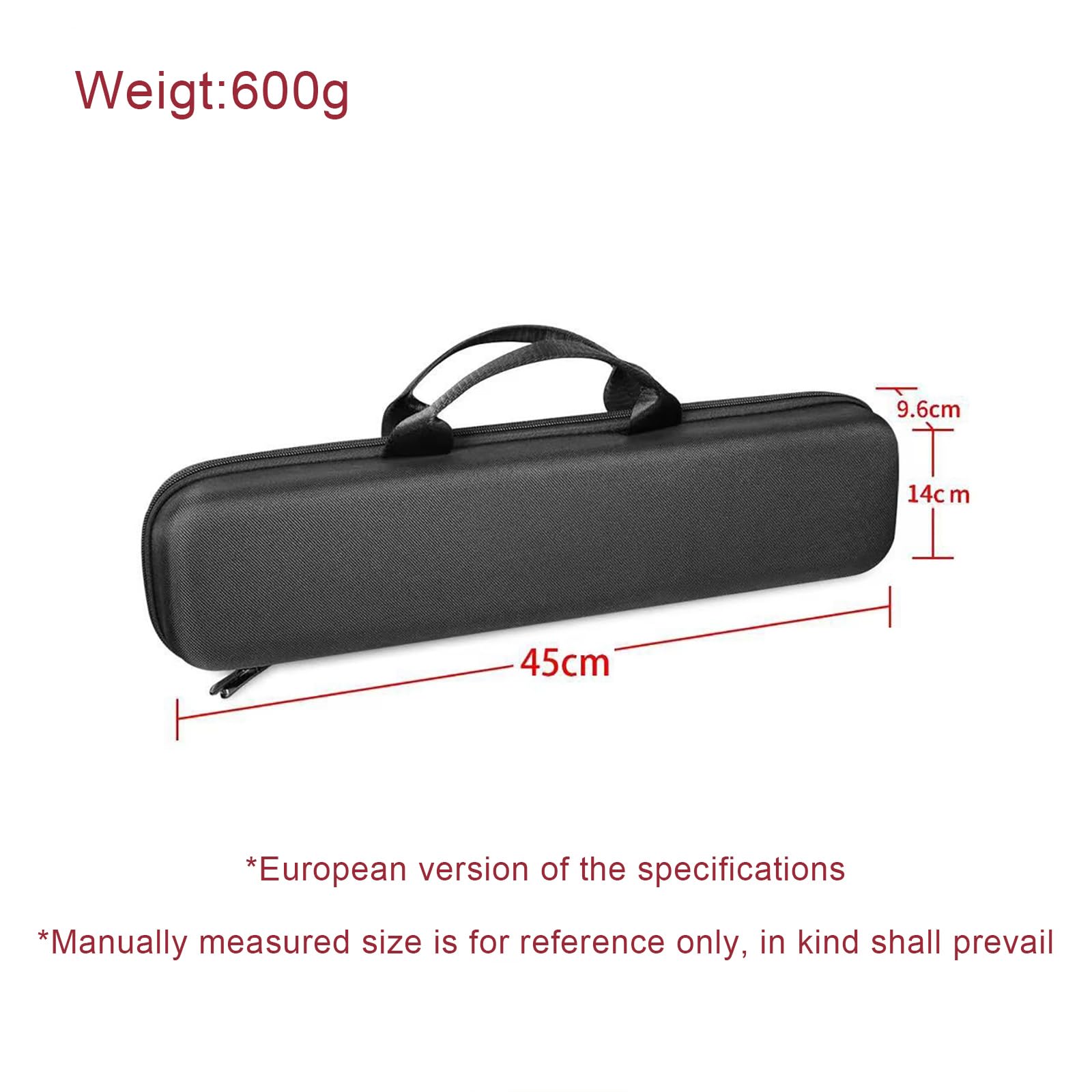 Funda rígida de viaje para alisador Dysons Airstrait HT01, impermeable y a prueba de polvo, funda protectora portátil para alisador Dysons Airstrait-Norma europea (negro 01)