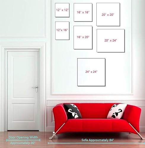 Miniatura 10 de Niwo ART - Composición con rojo, azul y amarillo, la serie de pinturas más famosas del mundo, arte de pared en lienzo para decoración del hogar,