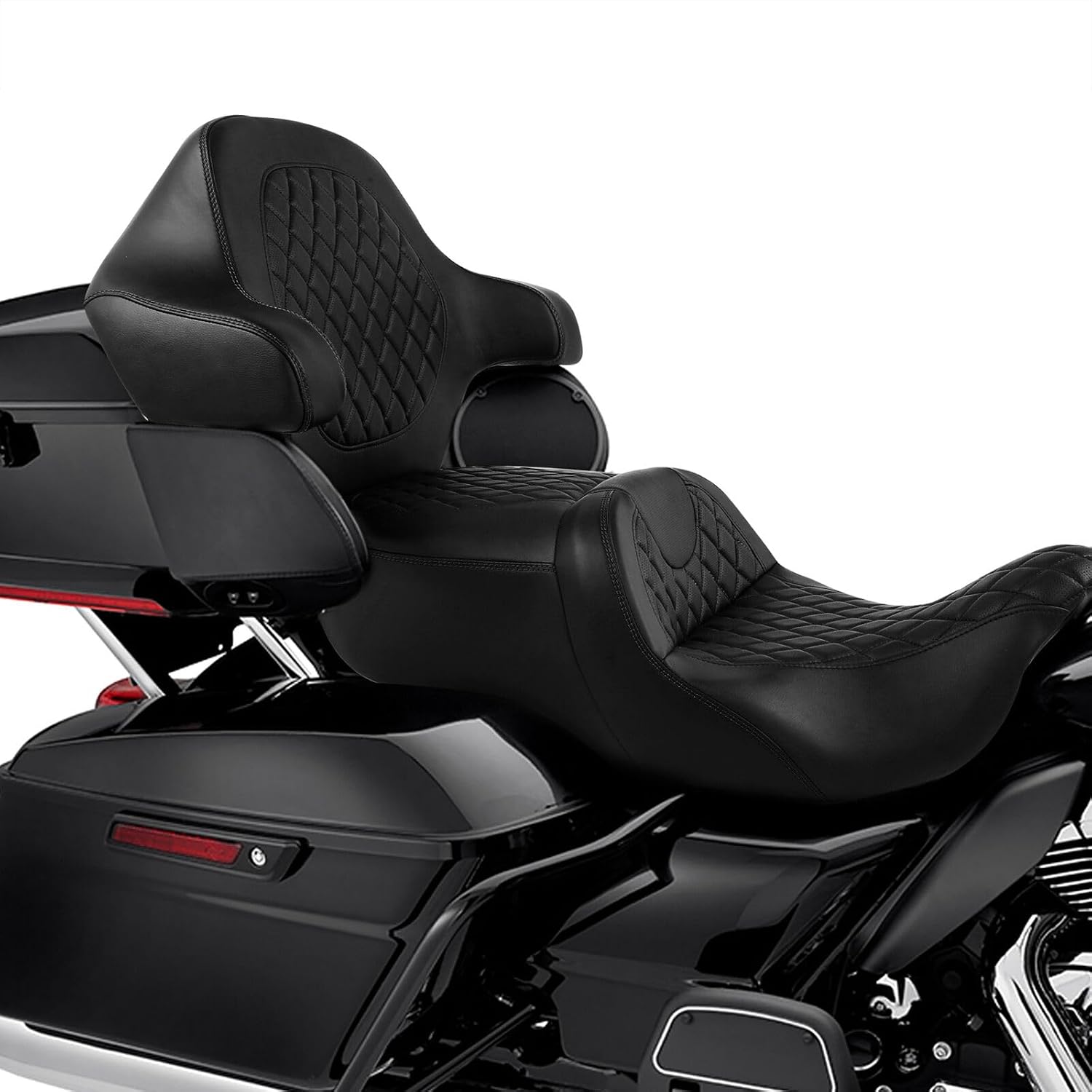 TCMT Black King Trunk Backrest Pad Fits For Harley 2014-2023 Street Glide Pack
