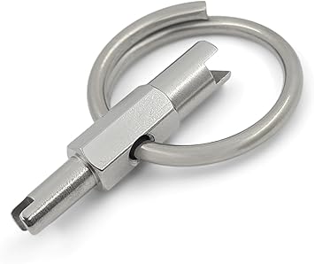 Pocket Valve Core Removal Tool Keychain - Stainless Steel - Standard