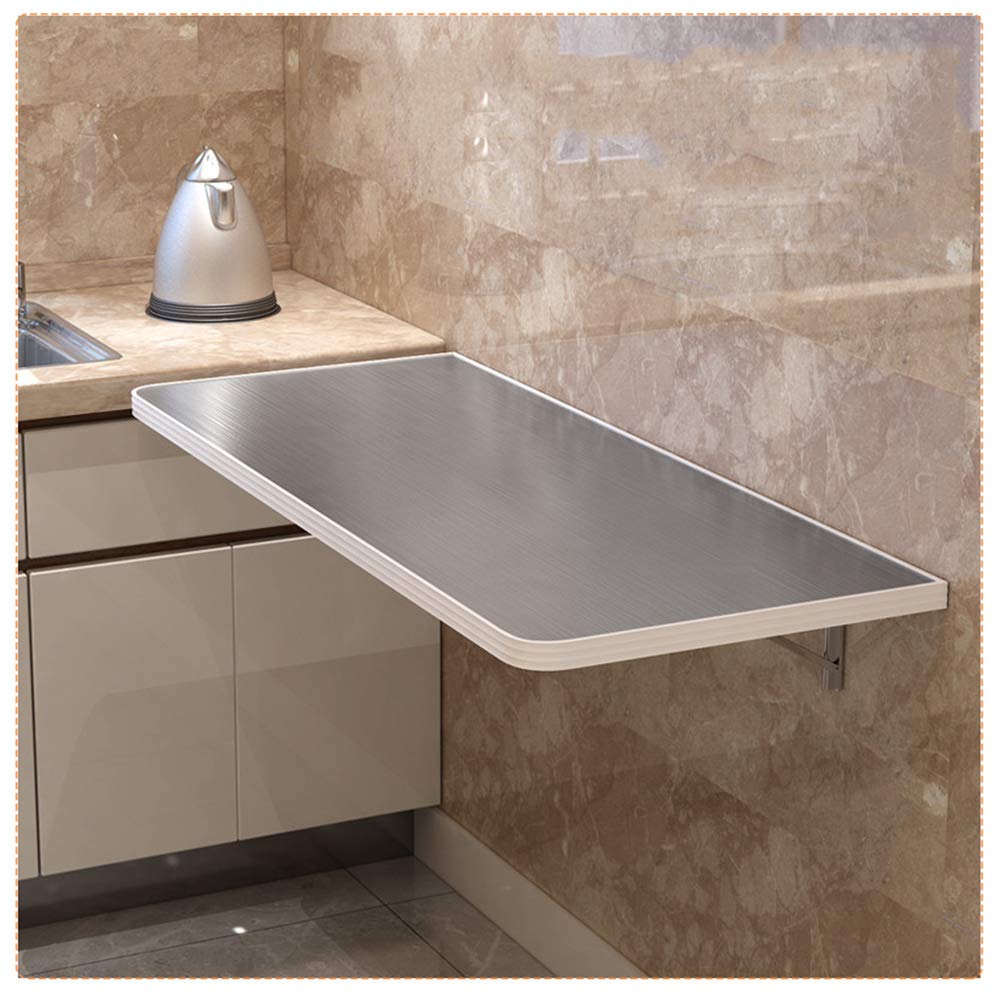 Table d'ordinateur pliante fixée au mur pour travailler et manger dans sa cuisine