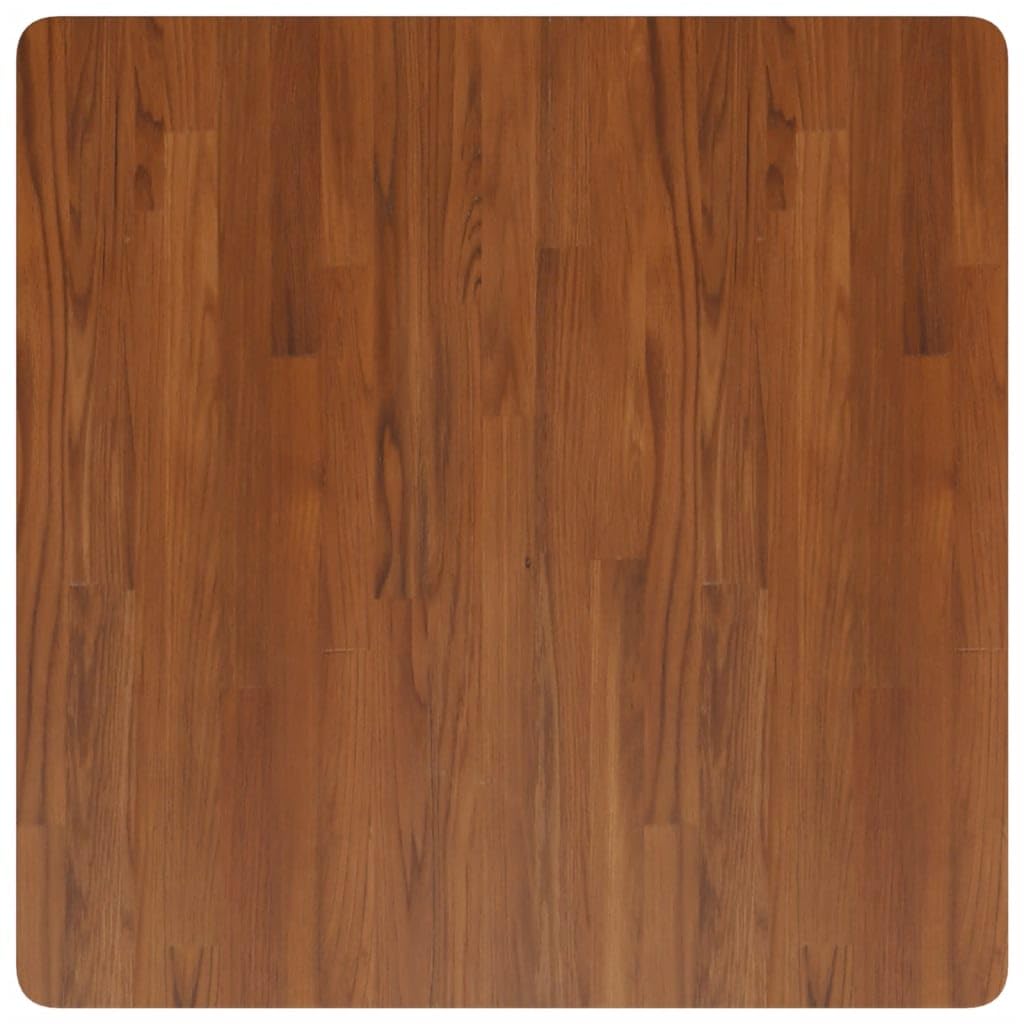 Dessus De Table Carré En Chêne Massif, Brun Foncé, 80x80x4 cm, Pour Table