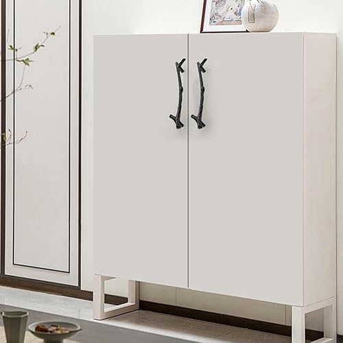 Miniatura 4 de Jinyuanchao 8 manijas de rama negra, tiradores de cajón de ramas de árbol de ramas, tiradores de aleación rústica para gabinete, manijas de puerta