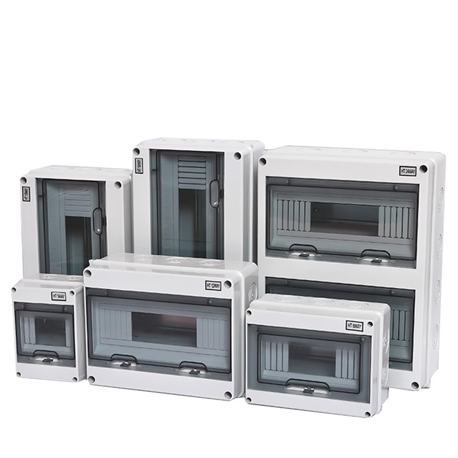 HT 2/5/8/12/15/18/24 VIE Serie Scatola di Giunzione PC Plastica Esterna Elettrico IP65 Impermeabile Antipolvere interruttore di distribuzione(HT-2WAY)