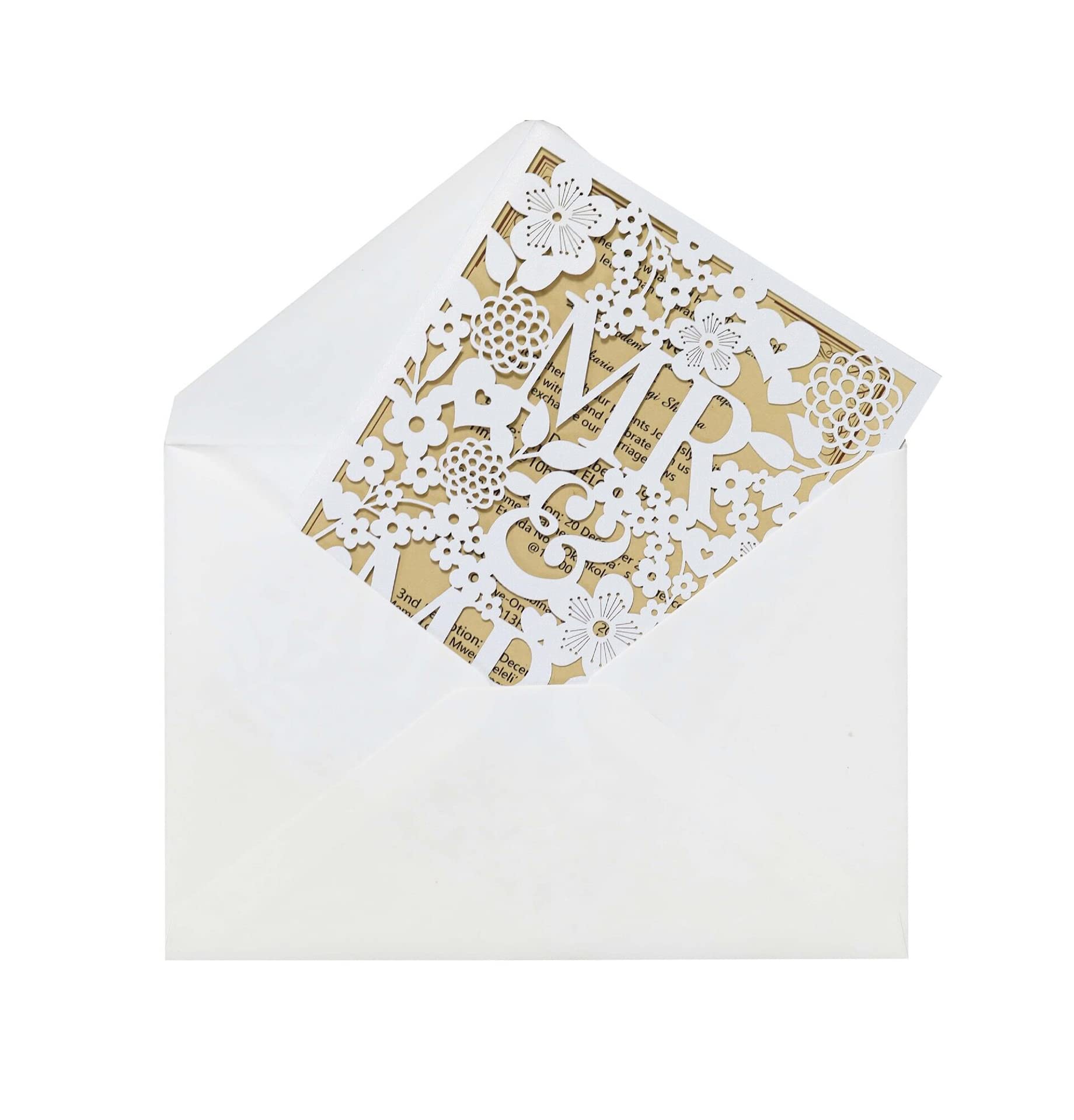 Inviti Nozze D'oro JinSu Set 20 Inviti Matrimonio Stampabili - Carte Nuziali Con Buste Per Cerimonia E Anniversari Carte Anniversario Festa - 9