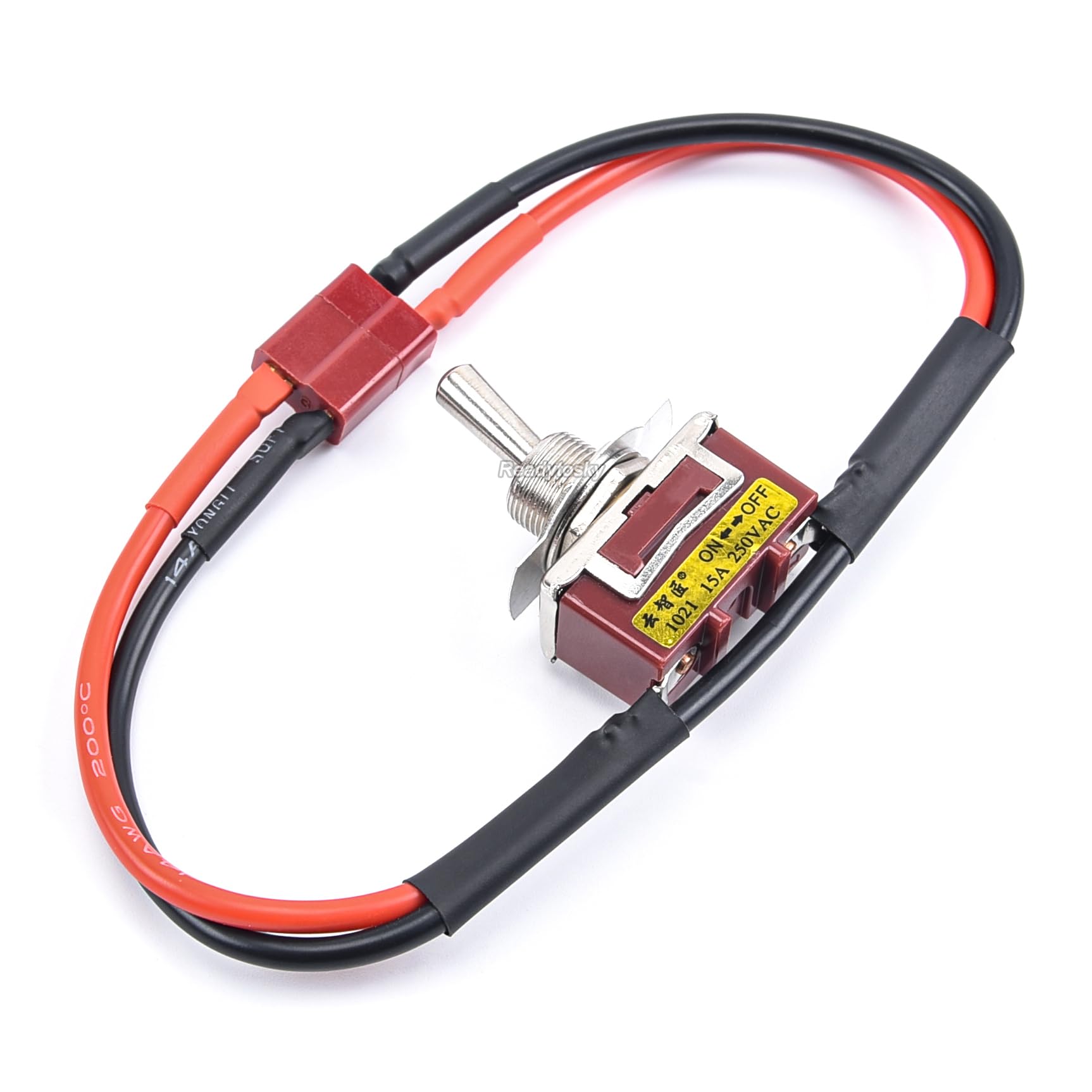Toy Accessories Large Current High Load Power Supply Switch with T Plug XT60 XT90 Connector for RC Aircraft Model ESC Battery Parts(T Plug AWG14)
