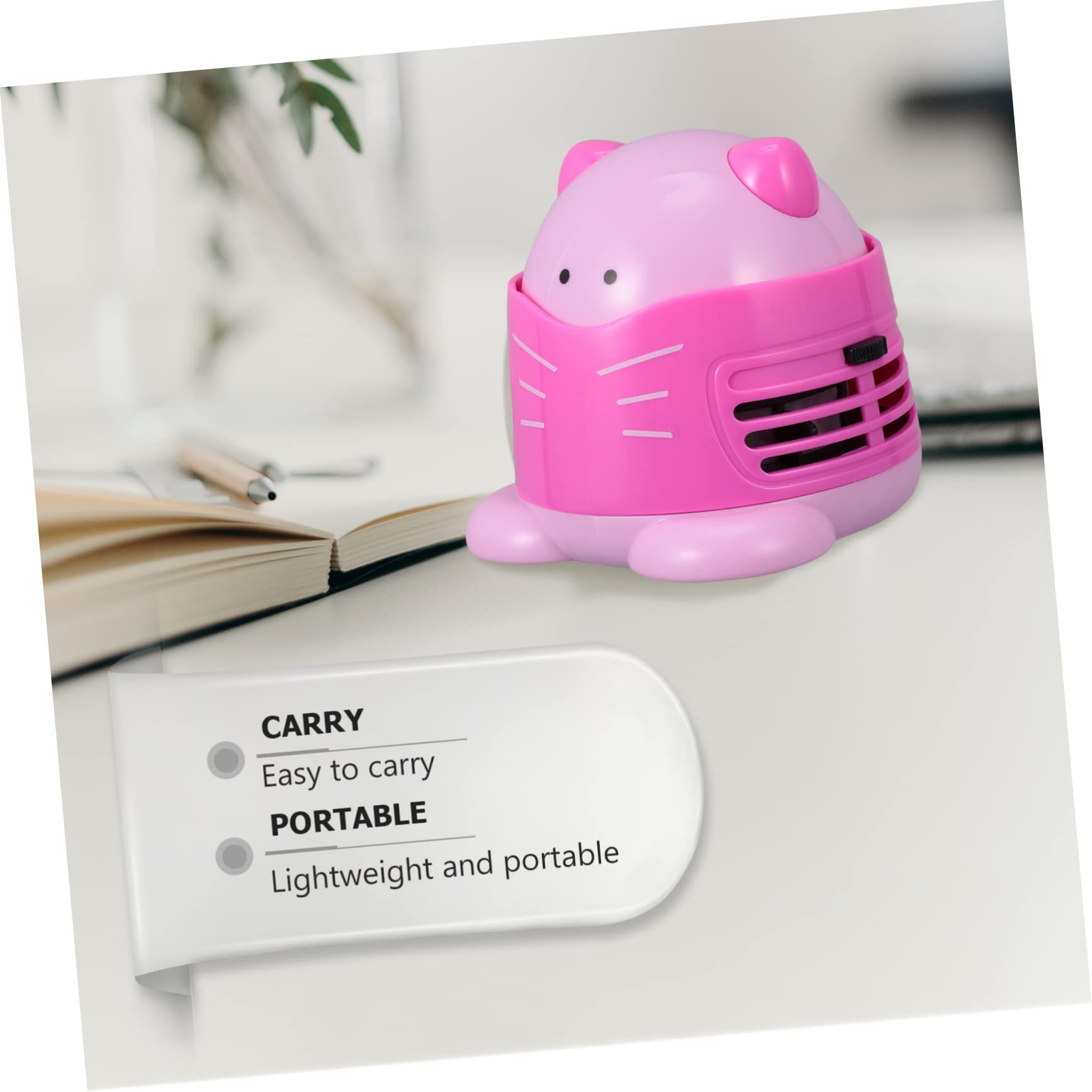 SEWACC Drawing Desktop Vacuum Cleaner Cute Dust Collector for and Furniture Cleanup Versatile for Crumbs Ash and Debris No Battery Required