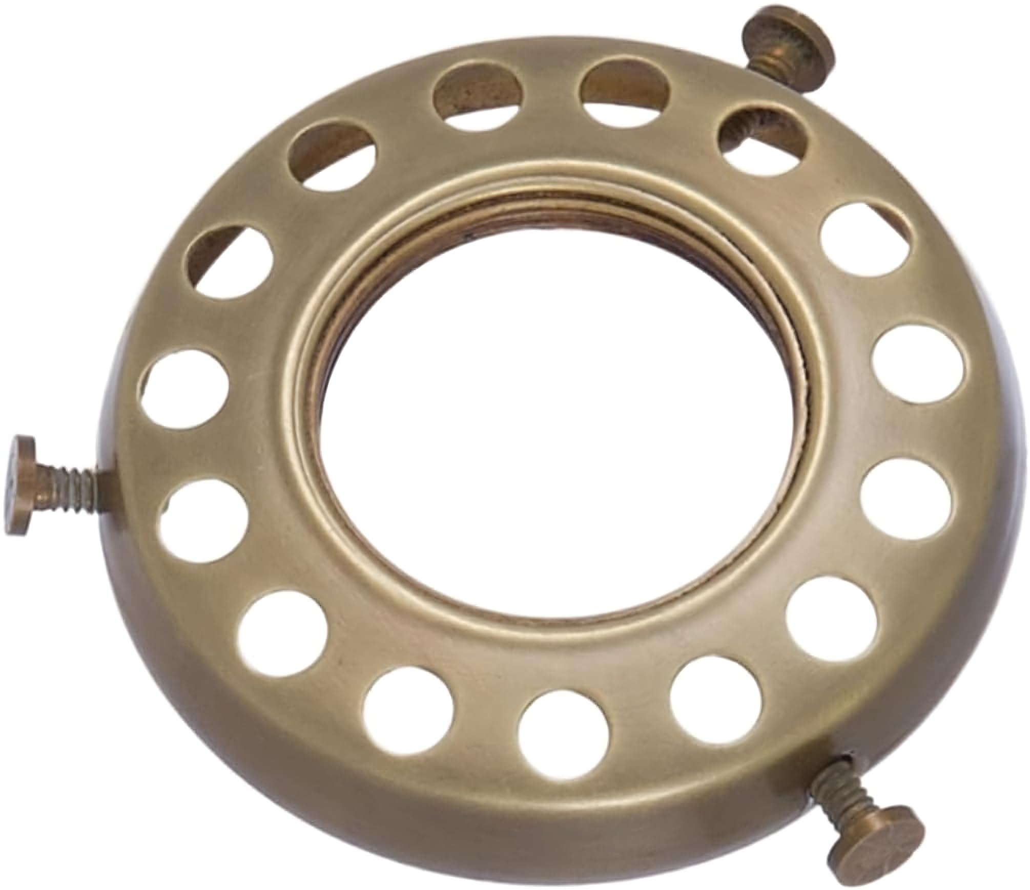 A29 Solid Brass Uno Type Lamp Shade Holder, Antique Brass, Set of 1