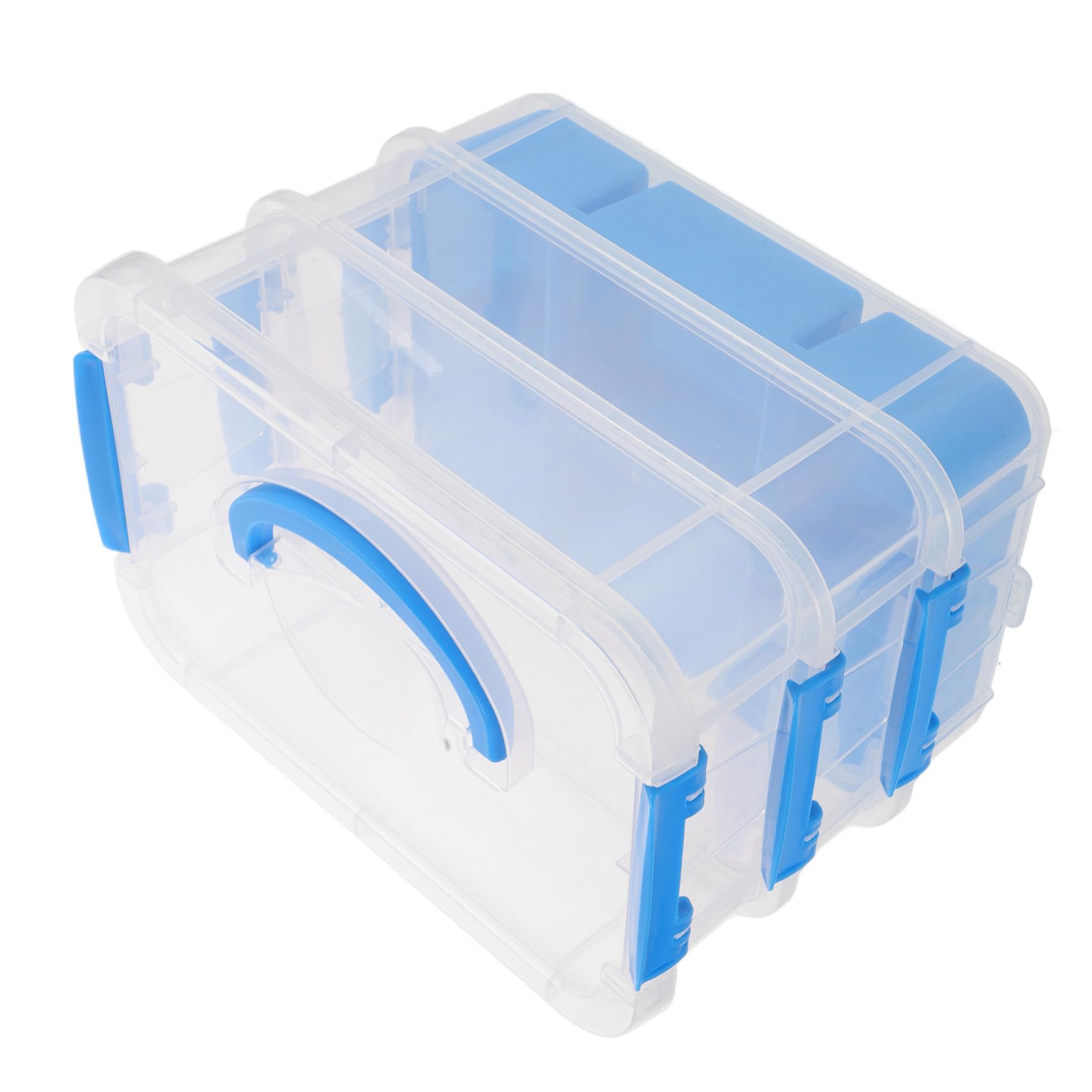 Gatuida Stapelbare mit Deckel mit Fächern aus Kunststoff Aufbewahrungsbox Multifunktionaler Organizer 3-stöckig für Kleinteile und Spielzeug für Schule und Büro