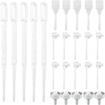 25PCS Perfume Refill Tool Kit, Perfume Dispenser Pump Transfer Tools, Replacement Pump, Funnel, Pipettes & Dropper for Travel Refillable Atomizer Bottle