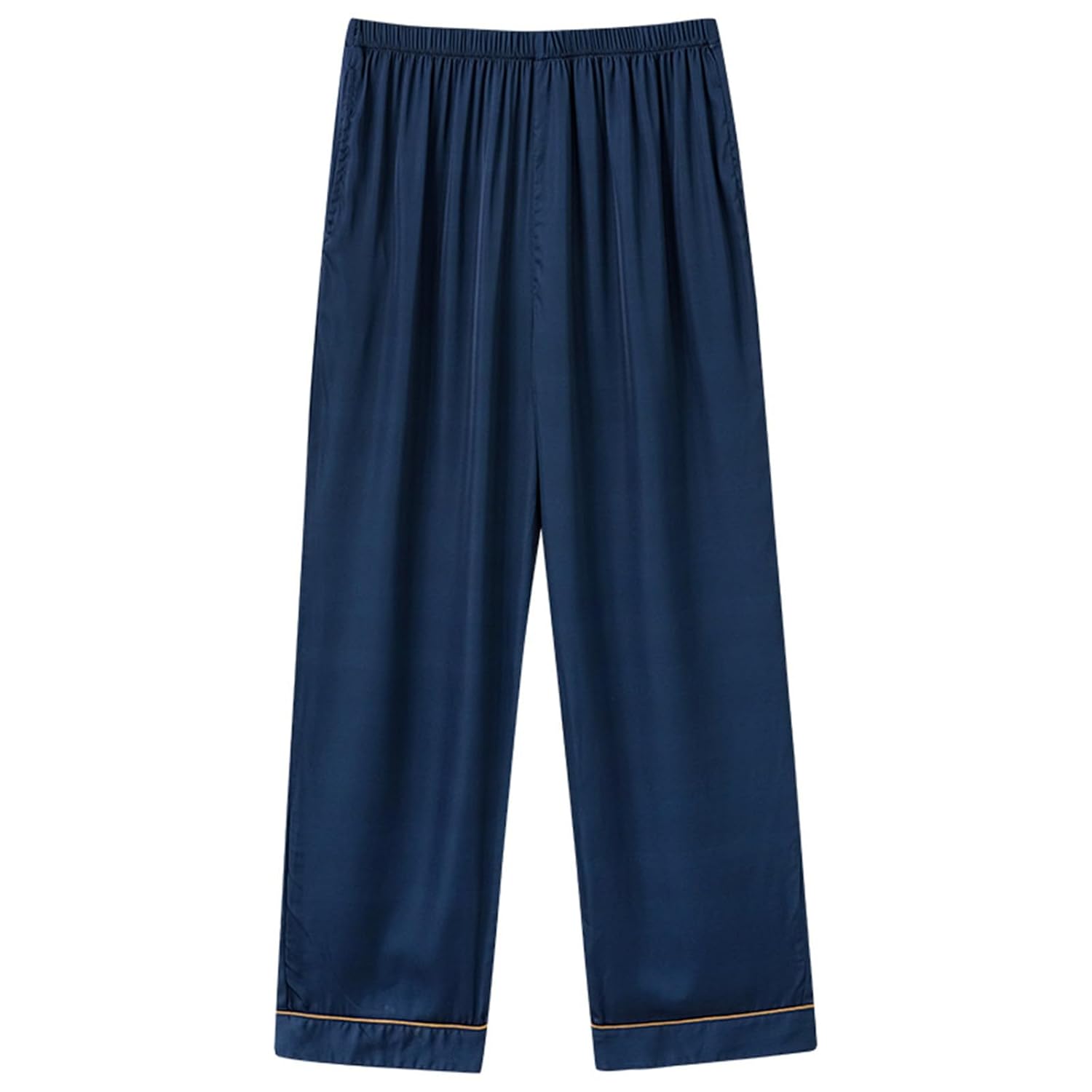 Oplxuo Womens Wide Leg Pajama Pants Plus Size Satin Silk Casual Loose Elastic Waist Lounge Pants Pj Bottoms