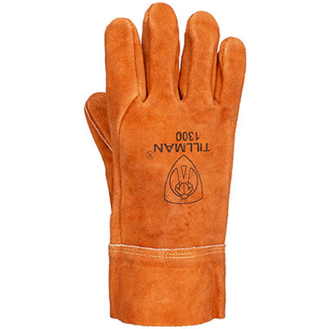 John Tillman Medium 12"" Russet Heavy Weight Split Cowhide Unlined MIG Welders Gloves with 2"" Cuff and Kevlar Thread Locking Stitch (Carded)" (1300M)