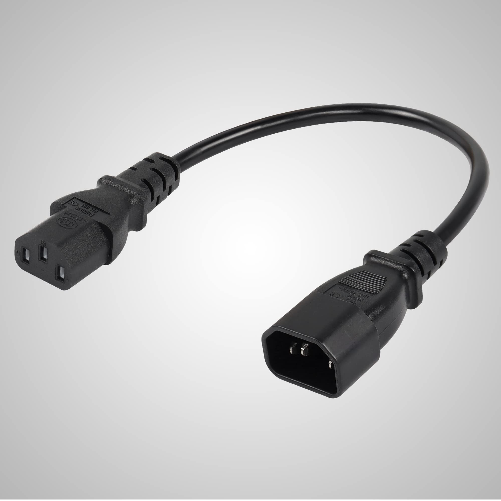 2 Cavi Prolunga Alimentazione C14 A C13 | 0.3m | 10A 250V | Per PC E Monitor - Foto 8