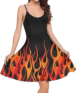 Womens Summer Casual Swing Tank Dresses, Beachwear Sleeveless Dresses for Girls - Buy now