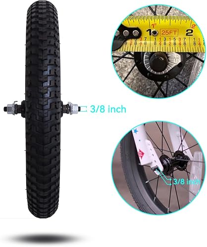 Vista 9 de JOYSTAR 12 14 16 18 20 Inch Kids Bike Front Wheels Replacement Bicycle Wheels with 12-20 Inch Solid Air Rubber Tire & Inner Tube Don't Fit Huffy