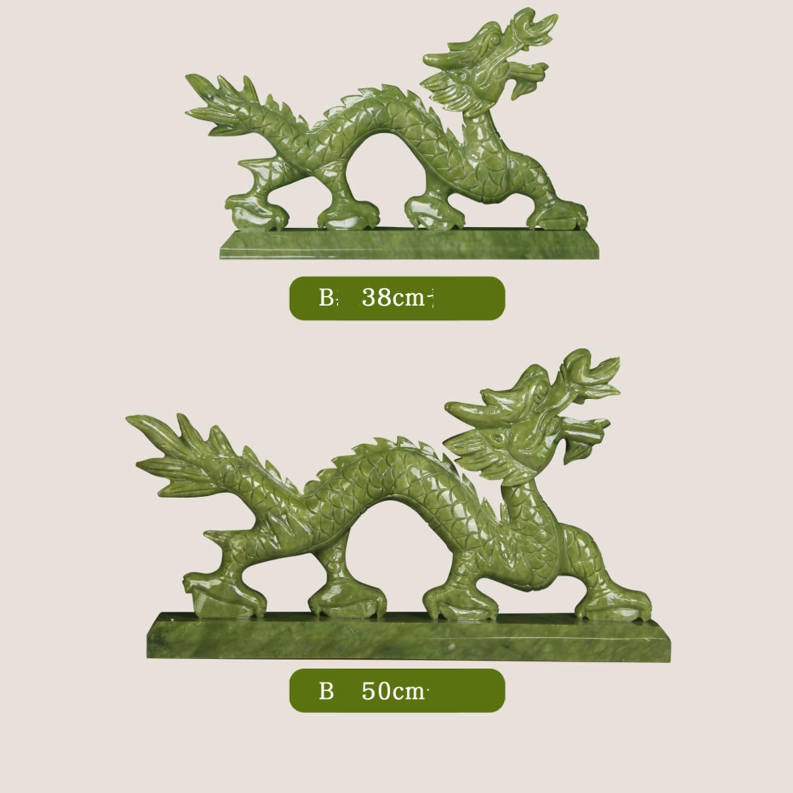 Decoración de Escritorio Estatua artística - Escultura, Estatuas de dragón para decoración del hogar Feng Shui Chino Jade Natural, Figuras y esculturas de dragón y objet