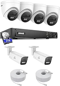 ANNKE H800 C800 2PCS 4K Outdoor PoE IP Security Camera, Human