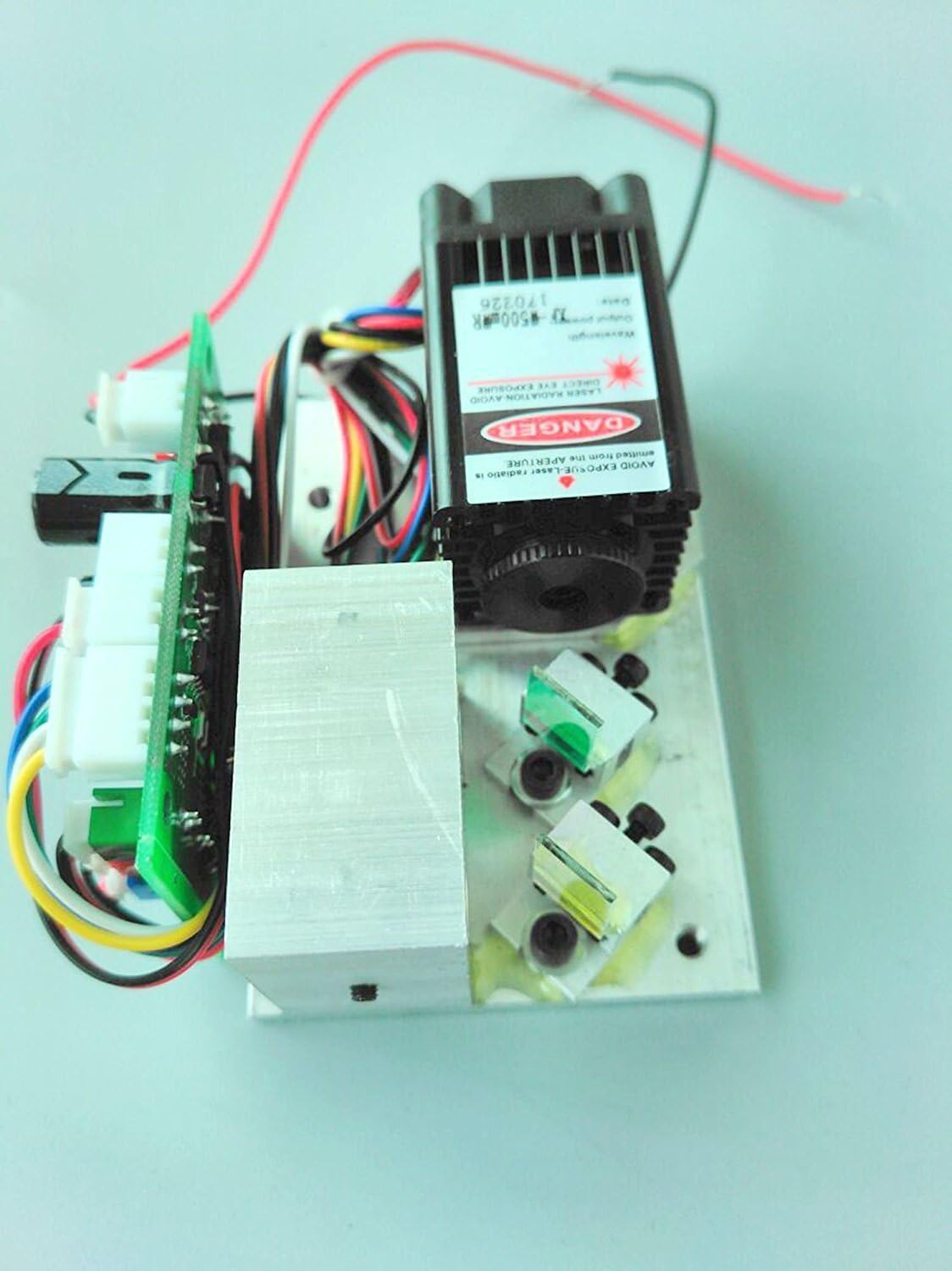 450nm/658nm/532nm RGB Rot/Grün/Blau/Reflect Weiß 400-500mw Mini-Laser-Modul mit 12V TTL & Fan Cooling & Driver aus