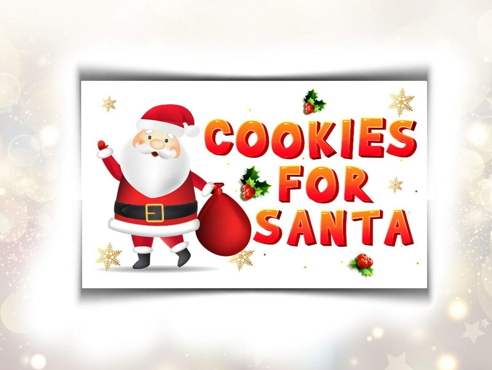 24 x Christmas Stickers(64 x 33.8mm) Cookies for Santa #SNP29A Sara Prints