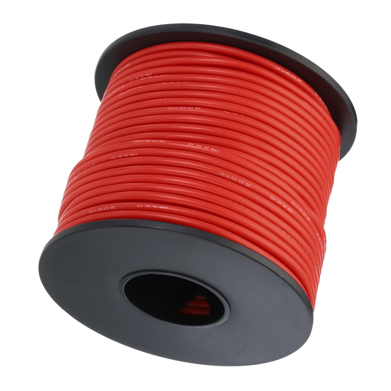 TA-VIGOR 18AWG 18 Gauge Silicone Electrical Wire, 30m Flexible Black Tinned Copper Stranded Cable, High Temp 600V Insulated Automotive Hookup Wire for LED, Home and Model Wiring