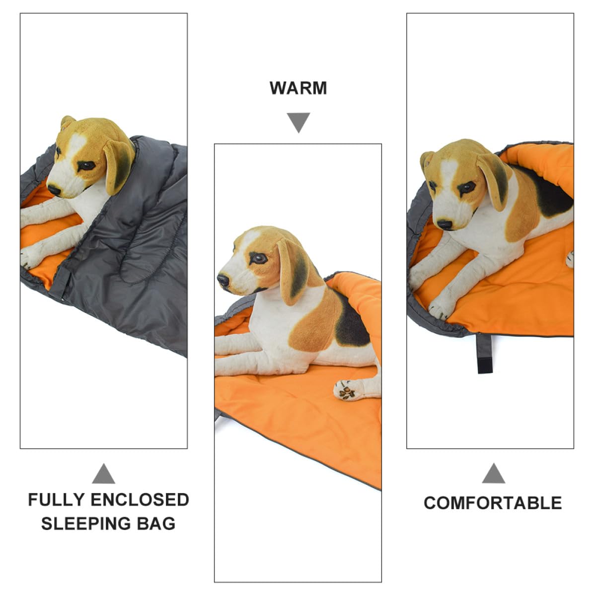 Warmes Hundeschlafsack aus Polyester und Fleece für Haustiere Kompakte Form mit Wärmespeicherung für Camping und Outdoor Einsatz