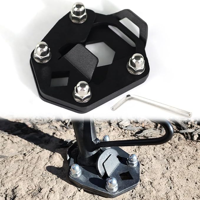 REARACE Motorcycle Kickstand Enlarger Compatible with Royal Enfield