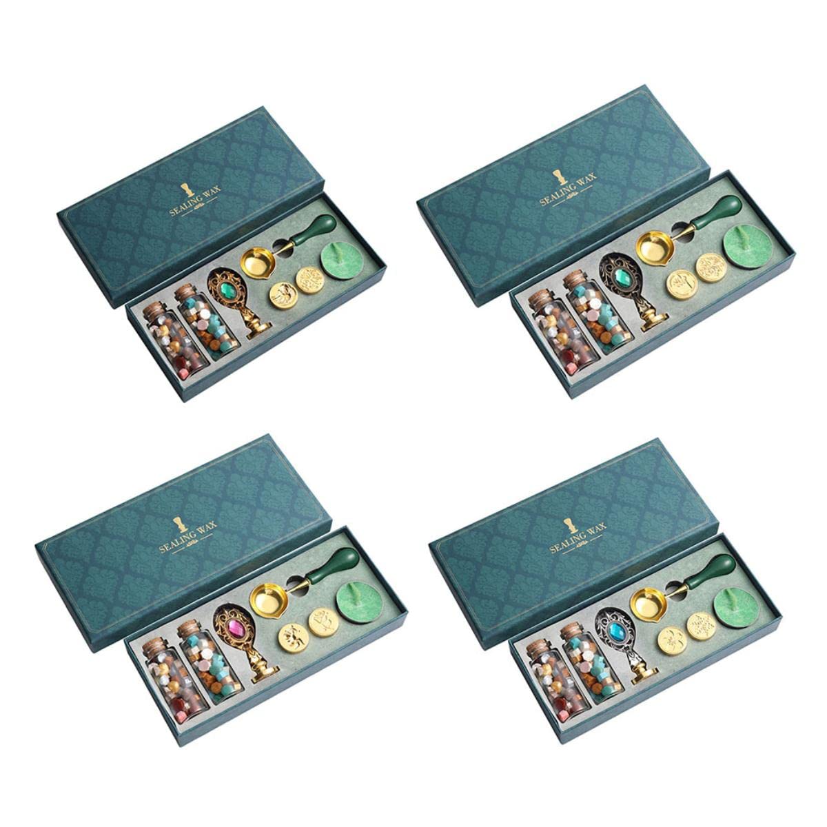 Vintage Lack Siegel Set Wachs Stempel Geschenkbox Wachsperlen Umschlag Siegelstempel Handwerk Hochzeit Verpackung DIY Scrapbooking Werkzeuge-Antik Gold,China