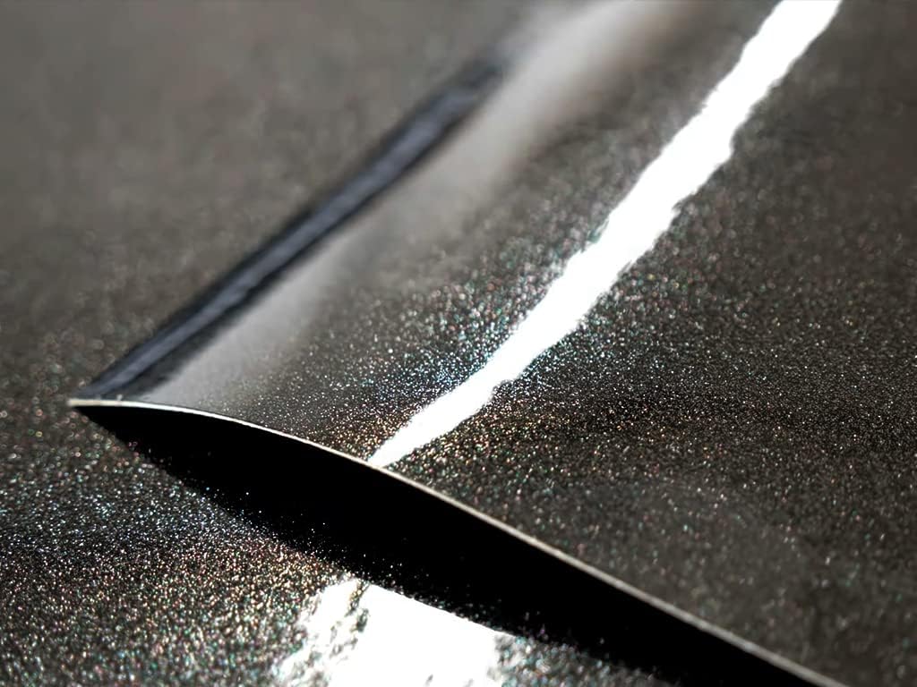 Rwraps Diamond Vinyl Car Wrap Film in Black Glitter - 5ft x 15yd - Vehicle Sheet Roll with Adhesive Back and Air Release Technology