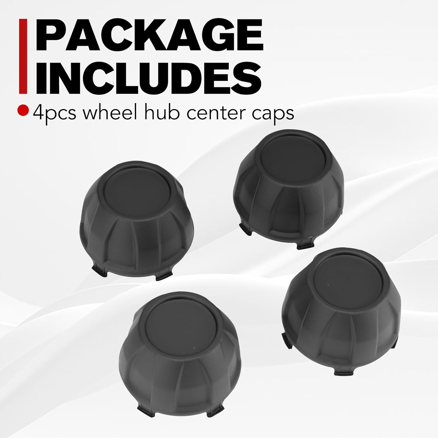 PRO Tire Wheel Hub Caps for Kawasaki Teryx KRX 1000 2020-2025 Accessories, Center Hub Cap Covers Dust Rim Cap Covers, Replace OEM # 11065-1341, Black, 4PCS