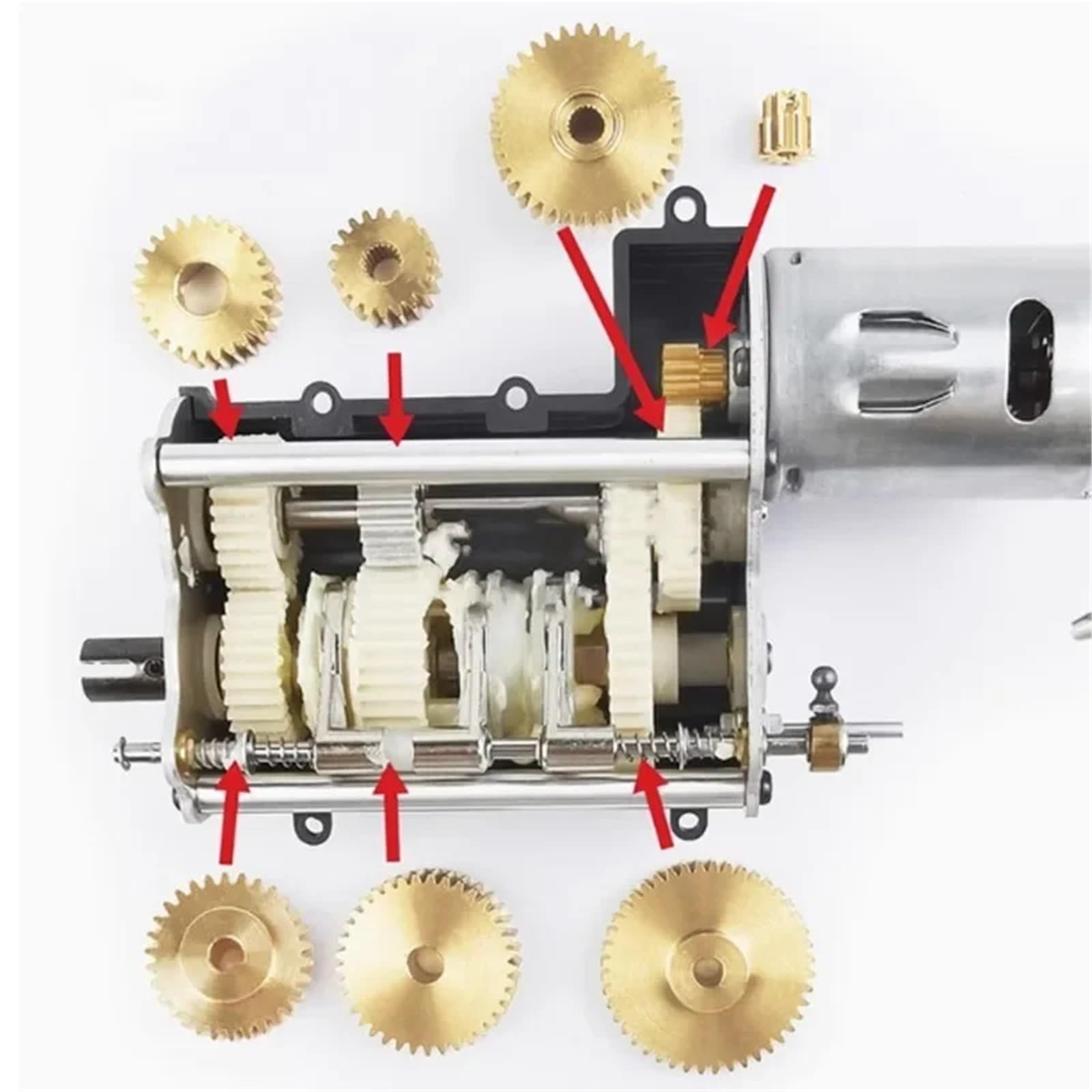 Jouets RC Pour Tamiya 1/14 Ensemble Synchronisation D'engrenages Moteur Biseauté Boîte Vitesses Pièces Mise Niveau Camion Tracteur Remorque Accessoire Remplacement Modèle