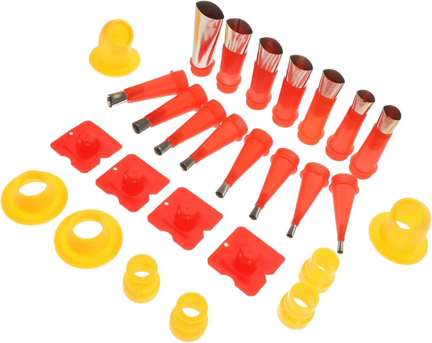 Mikikit 5sets Reusable Caulking Nozzles and Finishing Tools Base and Protective Covers for Grouting Sealing and Waterproofing Applications