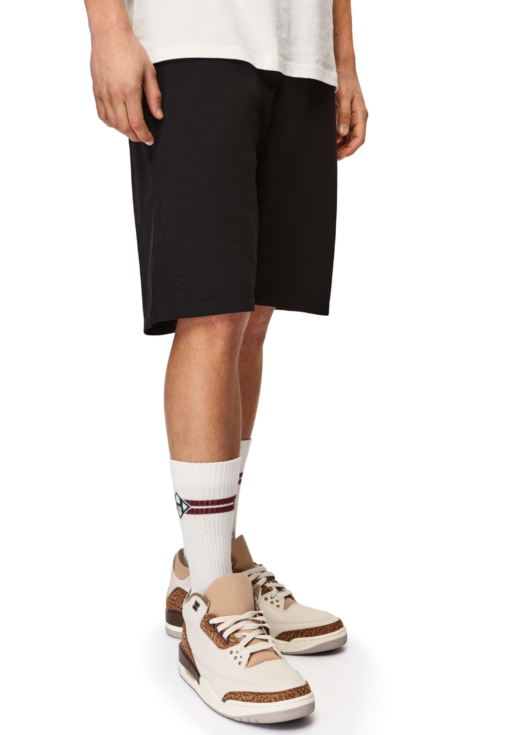 Honesty Rules French Terry Herren Jogginghose, Regular Fit Sweat Shorts aus 100% Bio-Baumwolle, Bequeme Freizeithose mit elastischem Bund & Kordelzug, Kurze Hose für Männer