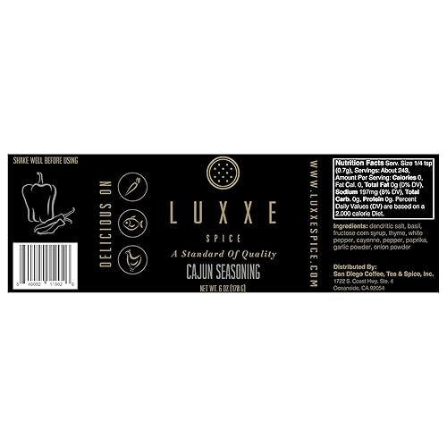 Miniatura 19 de LUXXE Spice Condimento estilo cajún ennegrecido, 4.5 onzas