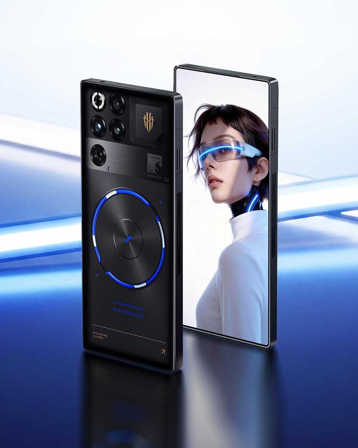 REDMAGIC 11S Pro 144Hz Gaming Smartfon, 5G Android Smartphone, 12GB RAM+256GB ROM, Snapdragon 8 Elite Gen 5 Leading, 6.85" 1.5K AMOLED Ekran Gaming Telefon, 50MP Kamera, 80W Ładowarka Przezroczysty